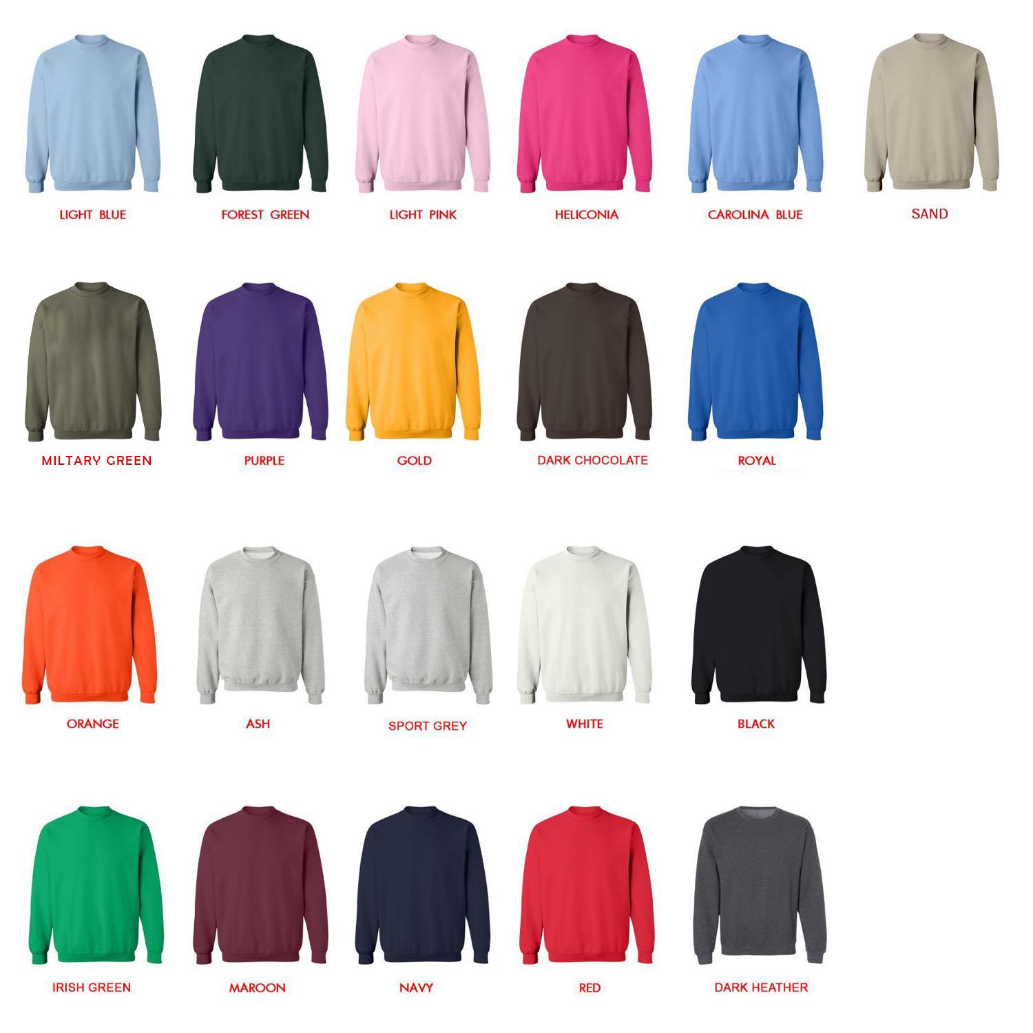 sweatshirt color chart - Pochacco Merch