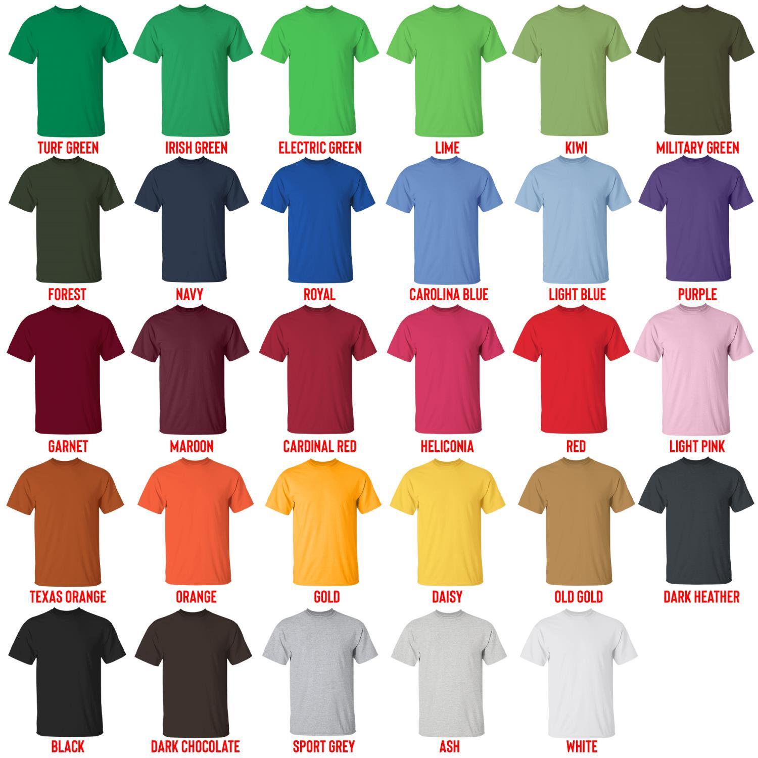 t shirt color chart - Pochacco Merch